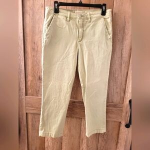 Anthropologie Chino Slim cropped trouser, Size 28, light green